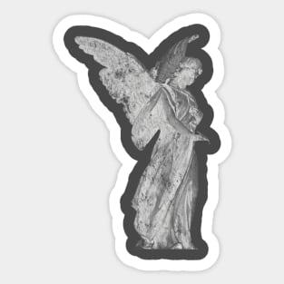 Distressed Angel Statue Sticker